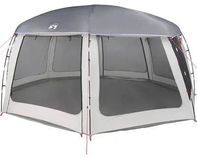 Produktbild von vidaXL Poolzelt mit abnehmbarem Überzelt Netzwänden Grau 690x690cm