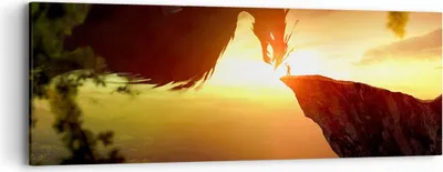 Produktbild von Bild auf Leinwand - Leinwandbild - Drache Rock Kreatur - 90x30cm - Wand Bild - Wanddeko - Wandbilder - Leinwanddruck - Bilder - Kunstdruck - Wanddekoration - Leinwand bilder - Wandkunst - AB90x30-3883