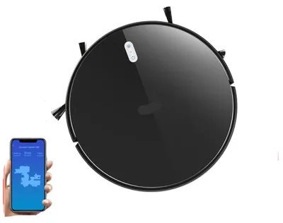 Imagen del producto de Aspiradora robot - Potencia de succión de 6000 Pa - Mopa para superficies húmedas y secas - Aplicación WiFi - Control remoto