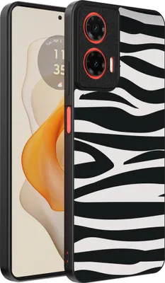 Produktbild von Smartphonica Handyhülle Passend für Motorola Moto G Stylus 2024 mit Zebradruck - TPU Rückseitenschutzhülle Zebradesign - Schwarz Weiß