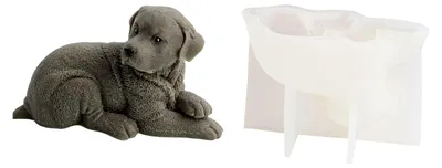 Produktbild von 3D Hund Silikonform für Kerzen, Seifen und n