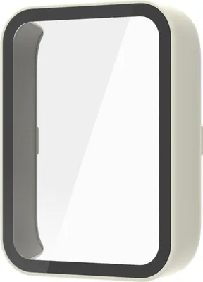 Image de Pour Xiaomi Smart Band 9 Pro Housse plastique PC Smart + verre trempé H9 dur Beige