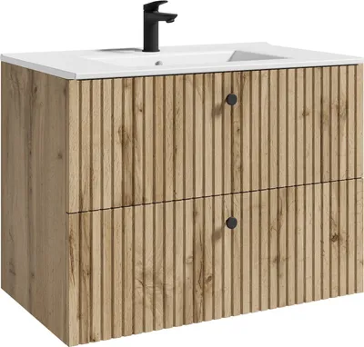 Immagine prodotto di Set mobili da bagno Saros 80 x 45 cm - rovere - mobile bagno con lavabo