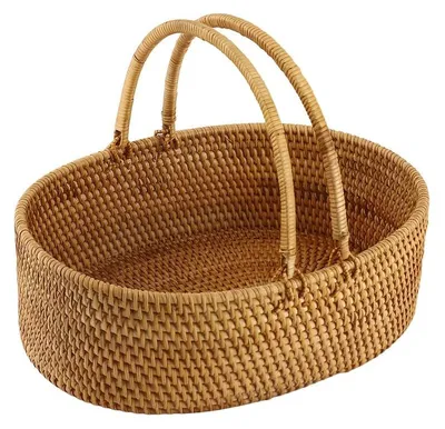Produktbild von Omgoods – Handgewebter Picknickkorb aus Rattan mit Tragegriff