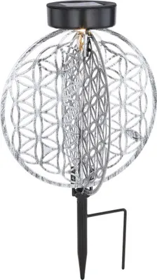 Produktbild von GLOBO Solarleuchte Garten Scheibe 20cm Solarlampe Außen Außenleuchte Solar 36607