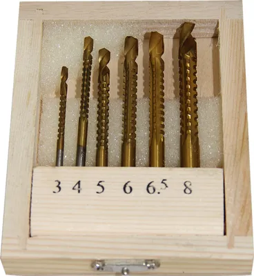 Produktbild von Bohrersatz Fräsbohrer Spiralbohrer Flachfräsbohrer Flachfräser 6tlg. FBS1 DS601