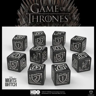 Image de Game of Thrones Set Würfel Night's Watch 10xD6 (10)