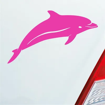 Produktbild von Auto Aufkleber Delphin Delfin Fisch Tier Tuning 12x7 cm Pink Sticker Heckscheibenaufkleber