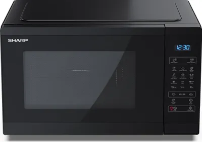 Zdjęcie produktu dla Sharp YC-MG252AE-B, Blat, Mikrofalówka grill, 25 l, 900 W, Wbudowany wyświetlacz, LED