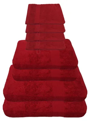 Produktbild von Julie Julsen Handtuch Set Bordeaux,Set:8 tlg. 2 Bade- 2 Handtücher 4 Waschhandschuhe