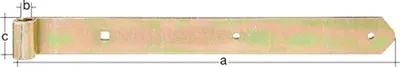 Zdjęcie produktu dla Alberts 314255 Zawias żaluzjowy, prosty, zaokrąglony, ocynkowany, pasywowany grubowarstwowo, rolka Ø16 mm, rozmiar 700 x 45 mm