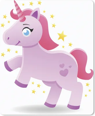 Produktbild von MuchoWow® Mauspad Mousepad Eine Illustration eines rosa Einhorns mit Sternen - Mädchen - Kinder - Kinder 19x23 cm - Mousepads - Maus Mat - Pad - Mausunterlage - Mauspads - Spielen