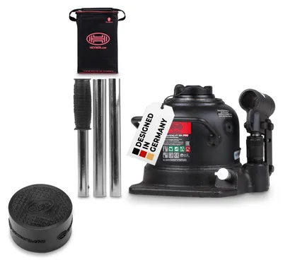Obrázok produktu pre HEYNER® Sada zdvihákov pre vozidlá, extra nízky profil, 10 ton, vrátane gumovej podložky, výška 125-225 mm