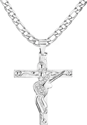 Image de Johnny Hallyday Pendentif Croix Rocker Collier Argent Femmes Hommes Cadeau