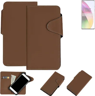Produktbild von K-S-Trade Schutzhülle Klapphülle Kunstleder für OnePlus 8 braun Handy Hülle Wallet Case
