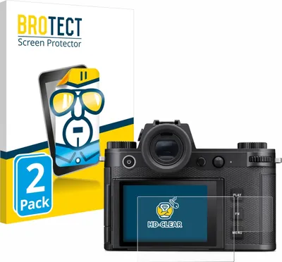 Produktbild von 2x Für Leica SL3 / SL3-S (Display + Schulterdisplay) Schutzfolie BROTECT Displayschutz Display Schutz Folie Klar Transparent