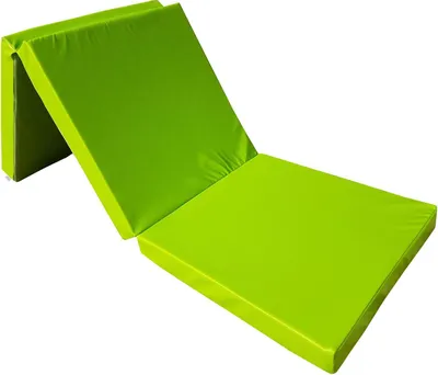 Immagine prodotto di Materasso pieghevole skai 195x65x8 cm verde, 3 parti, pratico, ginnastica, facile da mantenere