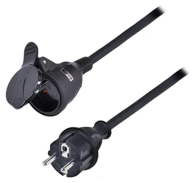 Zdjęcie produktu dla Przedłużacz 10m/1z 3x1,5mm gumowy SOLIGHT PS31