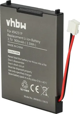 Produktbild von vhbw Akku Ersatz für Audioline 494521P, 494251P, BPCK1500LI für Babyphone Babytalker (900 mAh, 3,7 V, Li-Ion)