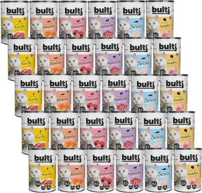 Produktbild von Bulti | Feuchte Nahrung für Katzen - Mix Dergeschmäcker - 30x400g - 77% Feuchtigkeit - Nassfutter für Katzen