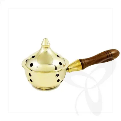 Produktbild von 2948 Weihrauchpfannen mit Holzgriff, Messing