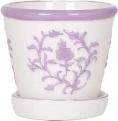Obrázok produktu pre Kvetinác Malaga - lila - Ø6cm - dekoráciaratívny keramický kvetinác v