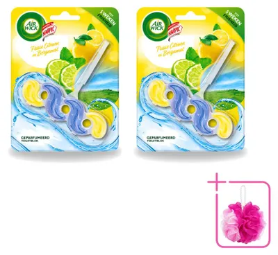 Obrázok produktu pre 2 kusy osviežovača do toalety Air Wick – citrón a bergamot – výhodný balík