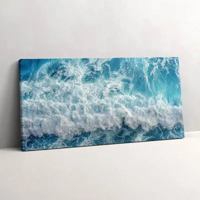 Produktbild von Meereswellen – Leinwandbild Wandbild – 120x60 cm – Leinwandbilder – Wandbilder – Schlafzimmer – Flur