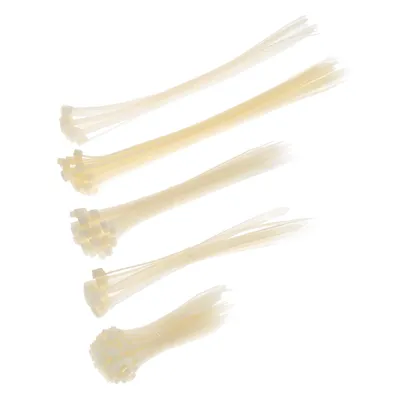 Immagine prodotto di BGS assortimento di fascette per cavi di varie dimensioni 250 pezzi (bianco) - 80874