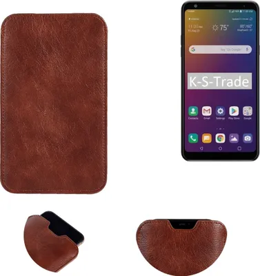 Produktbild von K-S-Trade Schutzhülle Handyhülle kompatibel mit LG Electronics W30 Pro Handytasche Kunstleder Sleeve in braun