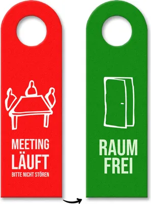 Produktbild von Meeting läuft - Raum frei Türanhänger