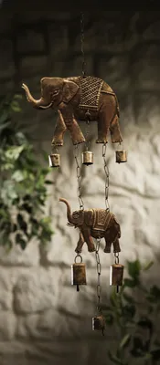 Produktbild von Windspiel mit Elefant und Glocke
