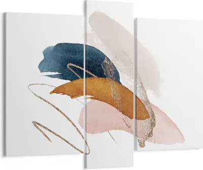 Produktbild von Bild auf Leinwand - Leinwandbild - 3 Teile - Die Farben Abstraktion Stück - 95x80cm - Wand Bild - Wanddeko - Wandbilder - Leinwanddruck - Bilder - Wanddekoration - Leinwand bilder - CB95x80-5100