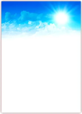 Produktbild von Motivpapier Briefpapier (Himmel-5167, DIN A4, 100 Blatt) - blauer Himmel mit Wolken und strahlender Sonne