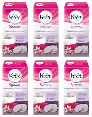 Produktbild von Veet Spawax Ersatz-Wachsscheiben Haarentfernung Waxing Enthaarung 6 x 6 Stück