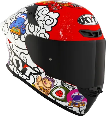 Produktbild von Kyt Tt-revo Sushi Time E06 Integralhelm Rot,Weiß M Rot,Weiß M