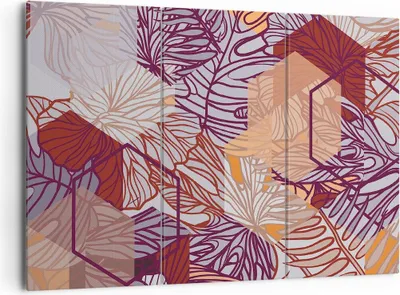 Produktbild von Bild auf Leinwand - Leinwandbild - Blatt Pflanze Blume - 165x110cm - Wand Bild - Wanddeko - Leinwanddruck - Bilder - Kunstdruck - Wanddekoration - Leinwand bilder - Wandkunst - CE165x110-3865