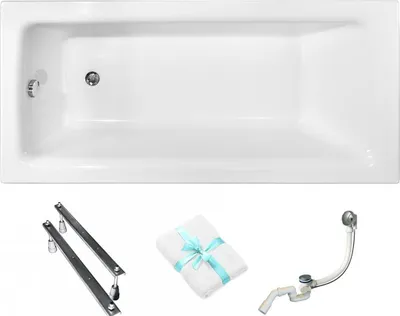 Produktbild von Aqua For You | Badewanne - Besco Wanne - 110x70 Cm - Antibakterielle Beschichtung - Elegante Einbau Badewanne - mit Siphon