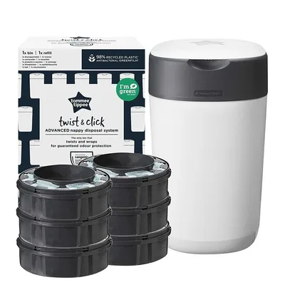 Obrázok produktu pre Tommee Tippee Twist And Click ekologický kôš na plienky so 6 rezervami