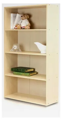 Produktbild von Regal mit 4 Fächern aus Holz in Dampfbuche, 23,88 x 59,94 x 105,92 cm