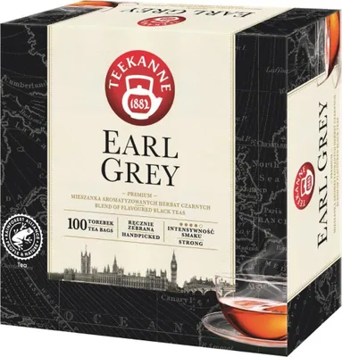 Produktbild von Teekanne Earl Grey Schwarzer Tee 100 Teebeutel - Schwarztee Bergamotte 165g