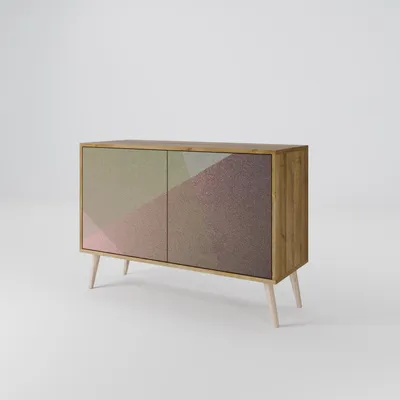 Produktbild von Spacerebels Kommode mit 2 Türen - Sideboard Komodenschrank - Highboard - Kleiderschrank Möbel - Wohnzimmer Schlafzimmer - 57,5×111×42 (HxBxT)