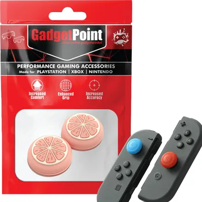 Produktbild von Thumbgrips - Thumb Grips voor Nintendo Switch Joy-Con Controllers - Gaming Thumbgrips - Performance Anti-Slip Thumbsticks - Bescherming Accessoires - Fruit - Roze -