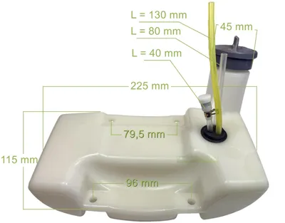 Imagen del producto de Depósito de gasolina para desbrozadoras Oleo-Mac 250, 37, 370, 38, 380, 42, 44, 440 S TR / 61200028DR
