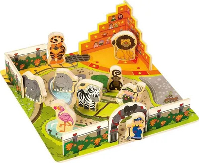 Produktbild von Playtive Junior Steck Puzzle 279576 "Zoo"