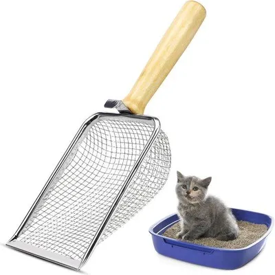 Produktbild von Famanu Katzenbakschep aus Edelstahl - für einfache Reinigung
