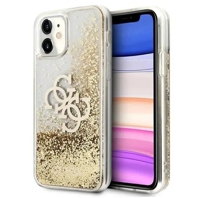 Produktbild von Guess GUHCN61LG4GGO iPhone 11 6,1" / Xr gold hardcase 4G Big Liquid Glitter Schutzhülle