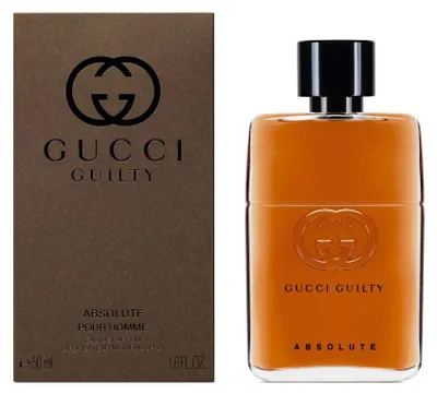 Obrázek produktu pro Gucci Guilty Absolute, Pánské, 50 ml, Nedoplnitelná lahvička, Sprej, ALCOHOL DENAT. AQUA (WATER), PARFUM (FRAGRANCE,) PEG-6 CAPRYLIC/CAPRIC GLYCERIDES, PEG-40..., 1 kusů