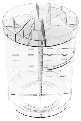 Produktbild von 360° drehbarer Make-up-Organizer, Kosmetikaufbewahrungsbox für Schminktisch, Schlafzimmer, Badezimmer, transparenter Organizer