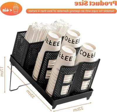 Verstellbarer Halter für Kaffeetassen, Einweg-Kaffeetassen-Organizer für Bar, Büro und Restaurant, ideal für Pausenräume und